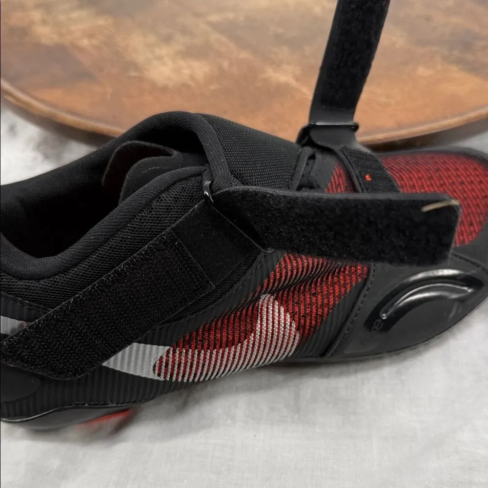 Nike Shoes Mens 6.5 Superrep Cycle Black Metallic Silver Hyper Crimson Bike